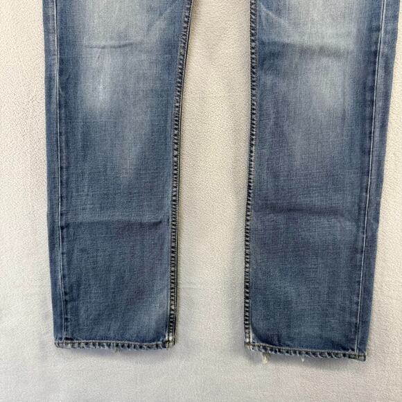 Diesel jeans mens 33 Fits 35x32 Blue Straight Whisker Viker Vintage y2k Whisker - Picture 3 of 15